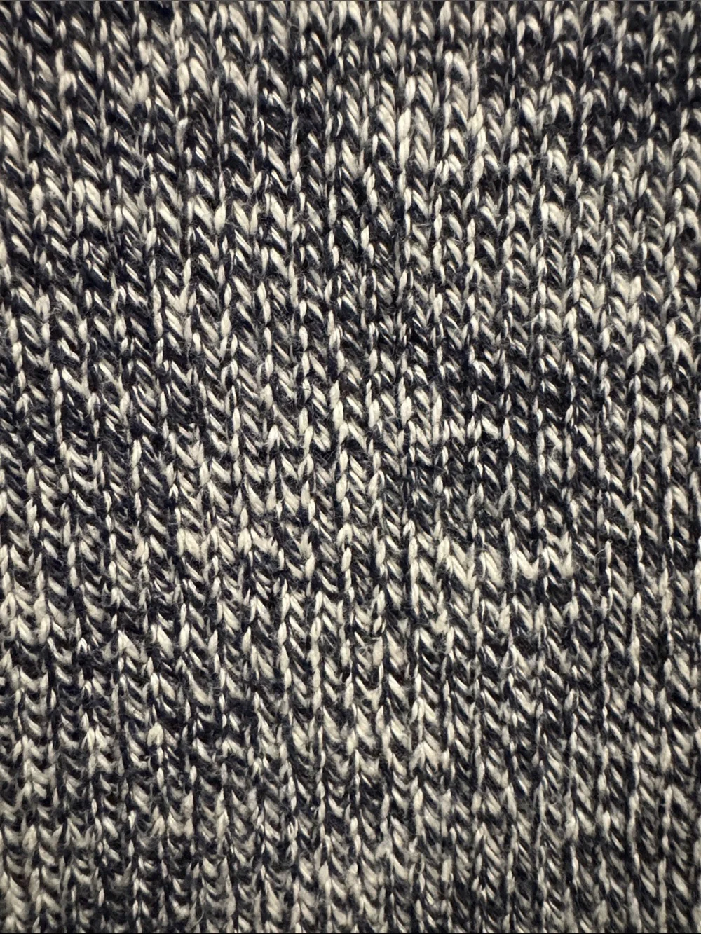 J. Crew Men's Navy and Gray Marled Zip-Up Shawl Collar Sweater
